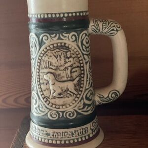 Avon 1983 Vintage Sporting Hunting Dog Miniature Beer Stein Ceramarte Brazil